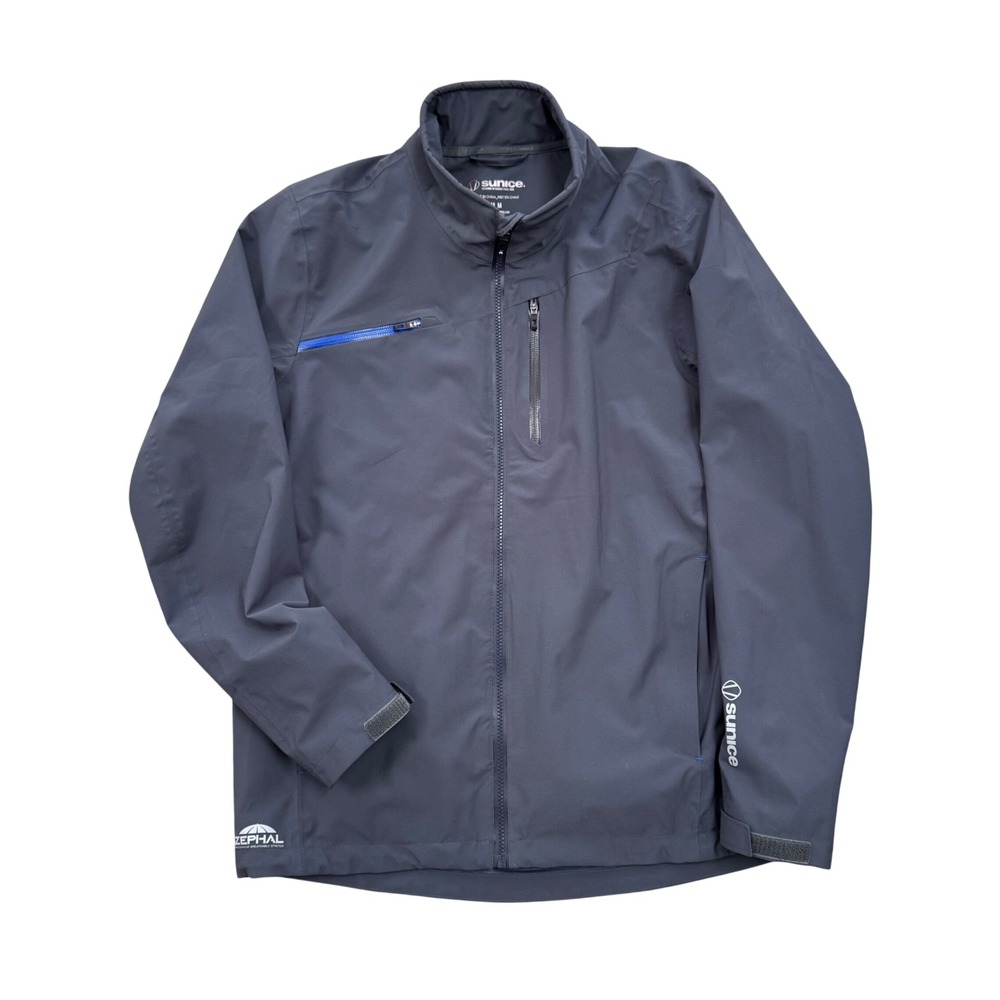 Sunice Zephal Mens Grey Waterproof Breathable Stretch Golf Jacket Medium